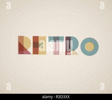 vector retro lettering background Stock Vector