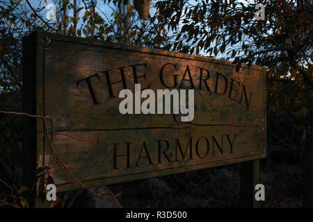 The Garden of Harmony in Methven, South Island, New Zealand Stock Photo