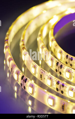 warm white led strip Stock Photo