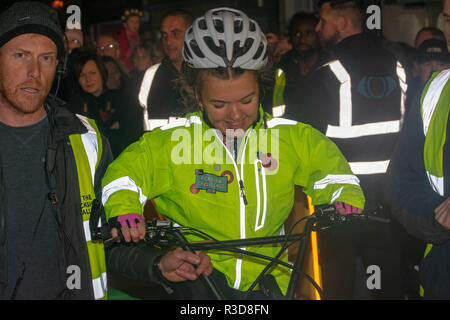 Children In Need Rickshaw Comes to Ashford Stock Photo