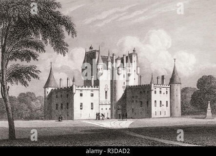 Glamis Castle, Glamis, Angus, 19th century, from Modern Athens by Th. H. Shepherd Stock Photo