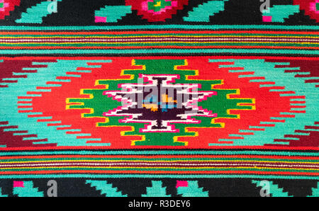 Romanian folk seamless pattern ornaments. Romanian traditional embroidery. Ethnic texture design. Traditional carpet design. Rustic carpet design and  Stock Photo