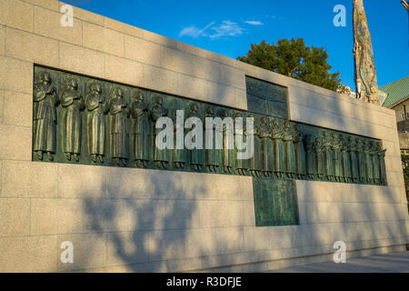 Twenty-Six Martyrs of Japan were executed by crucifixion on February 5, 1597 at Nishizaka Hill. Stock Photo