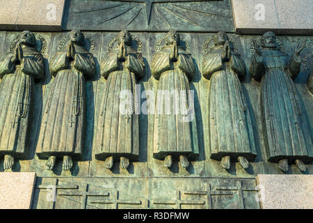 Twenty-Six Martyrs of Japan were executed by crucifixion on February 5, 1597 at Nishizaka Hill. Stock Photo