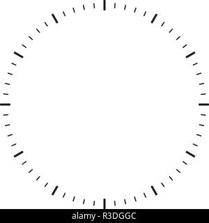 clock dial black rectangle signs with rounded corners on transparent background Stock Vector