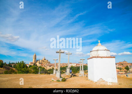 Overview from La Piedad. Segovia, Spain. Stock Photo