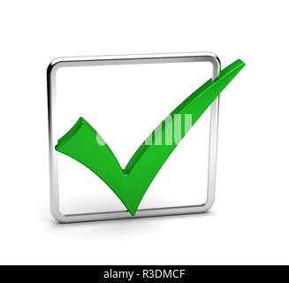 green check mark Stock Photo