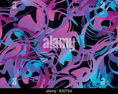 Liquid abstract colorful gradient shapes, marble texture. Violet color. Vector illustration Stock Vector