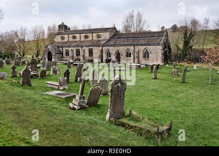 St Michael and All Angels Church, Linton, Grassington, Wharfedale, Yorkshire Dales National Park, UK Stock Photo