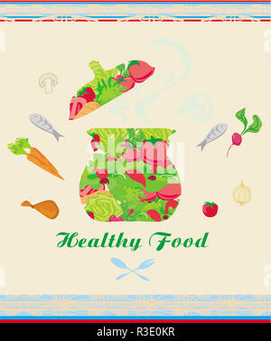 banner healthy food Stock Photo