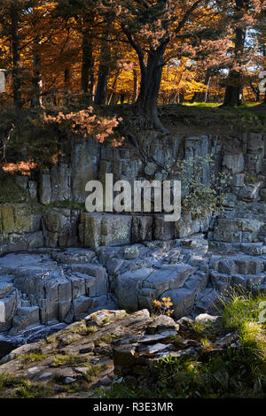 Autumn Landscape showing rock formations in the Yorkshire Dales ,England Stock Photo