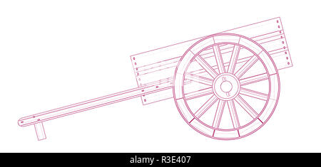 mormon hand cart clipart template