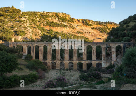 Haroune Roman Aqueduct near Moulay Idriss and Volubilis in Morocco Stock Photo