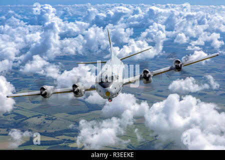 German Navy, Lockheed P-3 Orion, a four-engine turboprop anti-submarine and maritime surveillance aircraft developed for the United States Navy and in Stock Photo