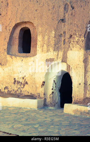 typical tunisian ksar from the ville of medenine Stock Photo