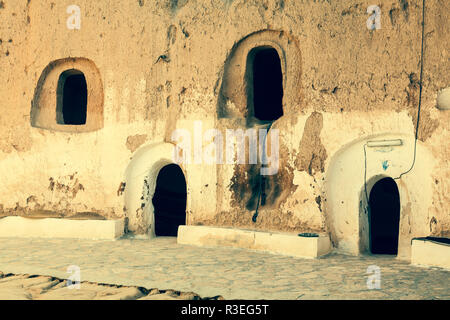 typical tunisian ksar from the ville of medenine Stock Photo