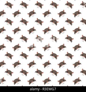 cute hamster heads decoration pattern vector illustration Stock Vector