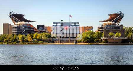 Pittsburgh, Pennsylvania, May 23, 2015: view of Heinz Field football stadium - home of the Steelers and the Panthers Stock Photo