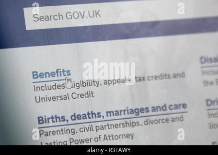 A picture shows a Universal Credit Capability for Work questionnaire form being filled out by a person off work with long term illness. UK. Nov 18. Stock Photo