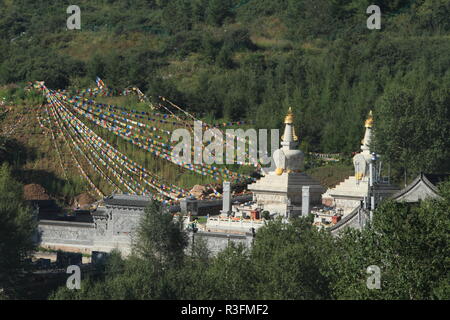 the temples of wutai shan in china Stock Photo