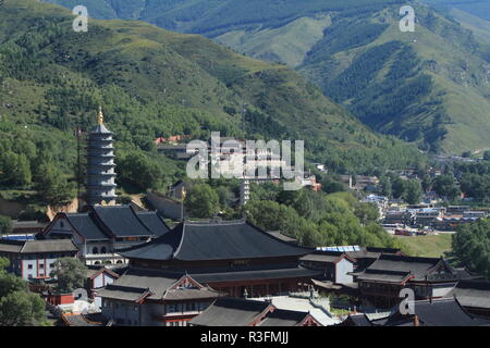 the temples of wutai shan in china Stock Photo