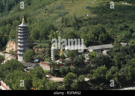 the temples of wutai shan in china Stock Photo