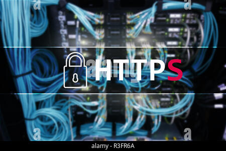 HTTPS, Secure data transfer protocol used on the World Wide Web Stock ...