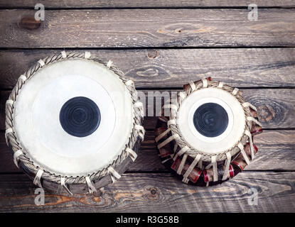 Tabla drums Indian classical music instrument close up