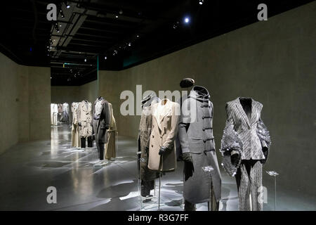 Armani Silos, Milano Italy. Clothes and accessories from the permanent collection, November 2018 Stock Photo