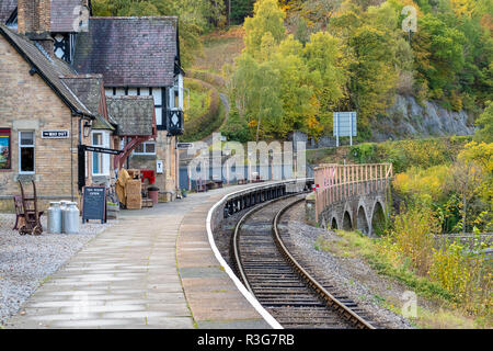 LLANGOLLEN, UK - OCTOBER 27TH 2018: Berwyn station on the Llangollen railway Stock Photo