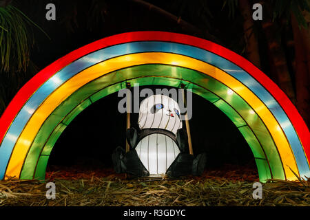 Los Angeles, NOV 21: Beautiful colorful lantern of Moonlight Forest Festival on NOV 21, 2018 at Los Angeles Stock Photo