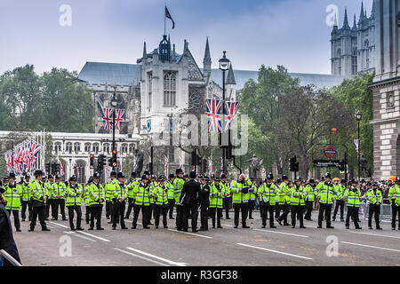 Police Officers on Patrol in Central London Stock Photo