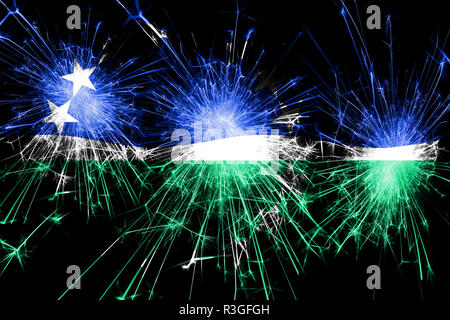 Hampton Roads, Virginia fireworks sparkling flag. New Year, Christmas and National day concept. United States of America Stock Photo