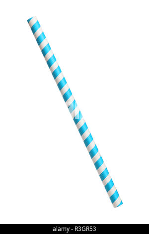 paper drinking straw with red and white stripes Stock Photo