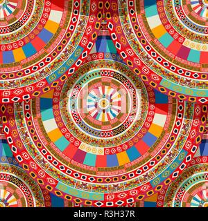 Native aztec, mayan round seamless pattern vector for your design Stock Vector