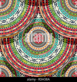 Native aztec, mayan round seamless pattern vector for your design Stock Vector