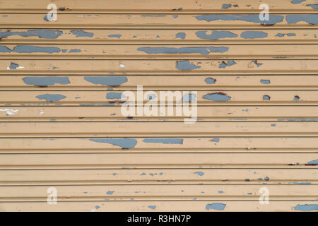 stainless rolling shutter door background, Old Slide door ,Roller shutter texture, Rusty stainless gate. Stock Photo