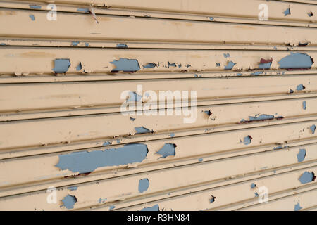 stainless rolling shutter door background, Old Slide door ,Roller shutter texture, Rusty stainless gate. Stock Photo
