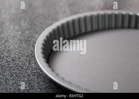 Round Fluted Cake Tin Stock Photo