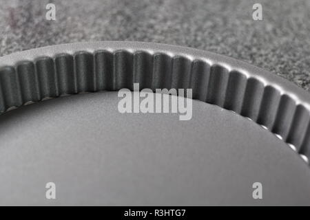 Round Fluted Cake Tin Stock Photo