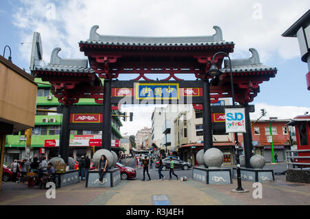 The Grand entrance to Chinatown in San Jose, Costa Rica Stock Photo