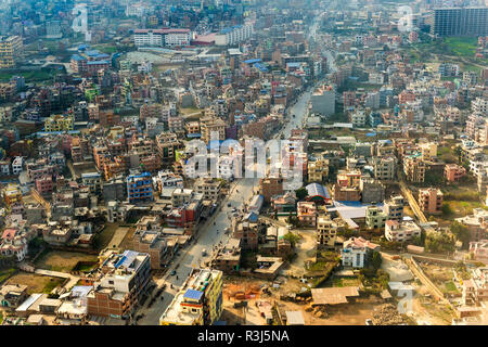 Aerial view, Kathmandu, Nepal Stock Photo