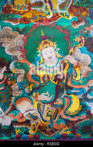 Mural paintings of Tibetan deities, Boudhanath Stupa, Largest Asian ...