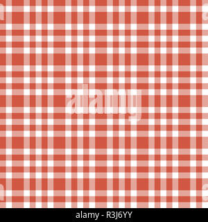 checkered seamless table cloths pattern red colored Stock Photo