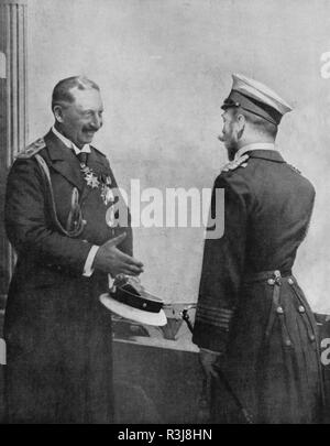 Russian Emperor Nicholas II and German Crown Prince Wilhelm. Photo ...