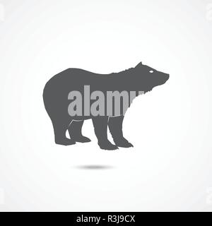 Bear flat icon Stock Vector