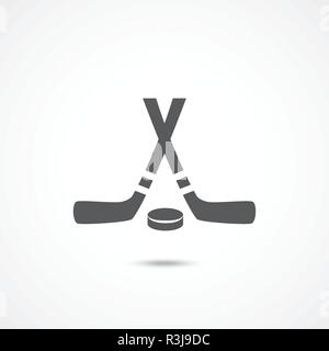 Hockey flat icon Stock Vector