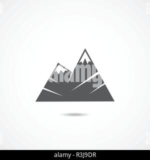 Mountain flat icon Stock Vector