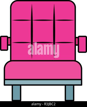 cinema chair icon over white background, vector illustration Stock Vector