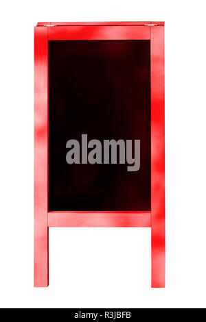 Blackboard Easel with Red frame on a white background Stock Photo